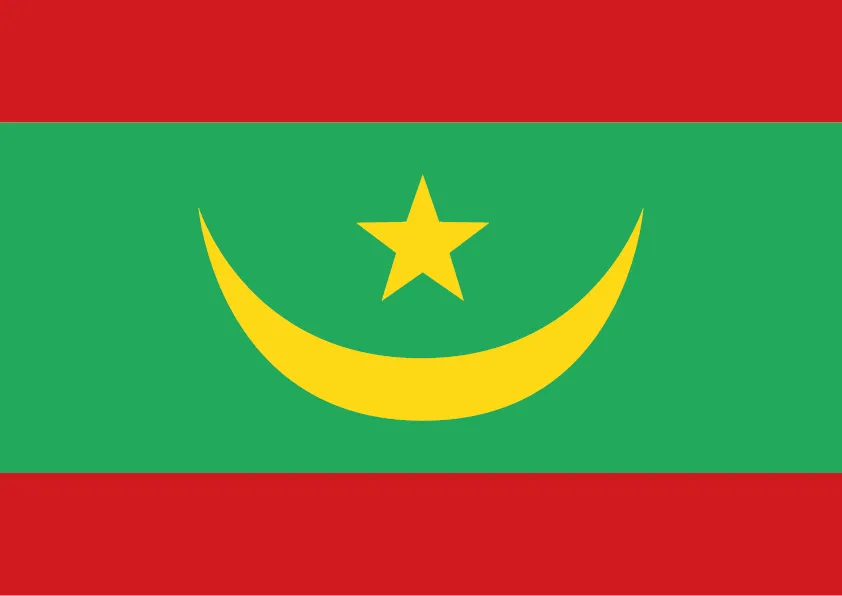 Mauritania Flag Printable