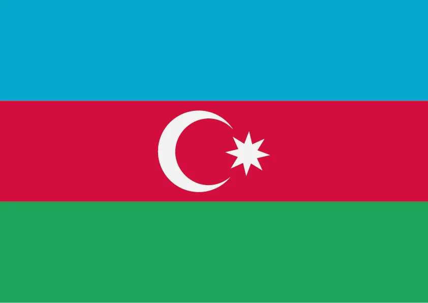 Azerbaijan Flag Printable