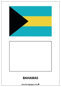 Bahamas Flag Coloring Page – Bilingual