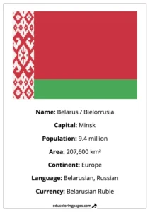 Belarus Flag Country Facts Educational