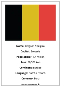 Belgium Flag Country Facts Educational