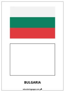 Bulgaria Flag Coloring Page – Bilingual