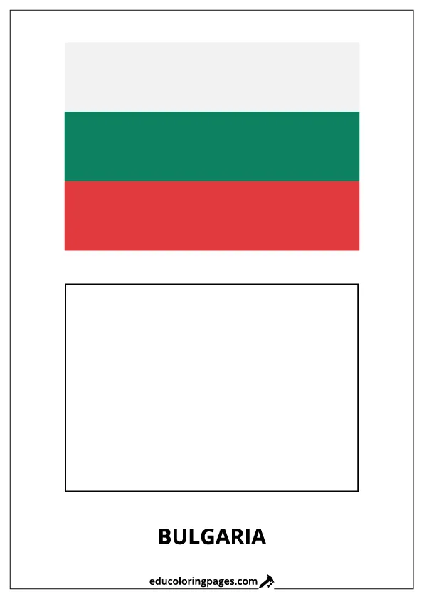 Bulgaria Flag Coloring Page – Bilingual