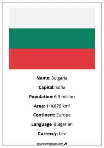 Bulgaria Flag Country Facts Educational