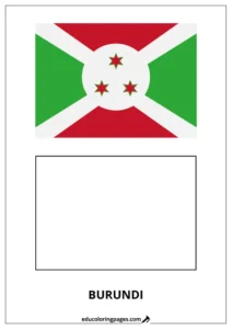 Burundi Flag Coloring Page – Bilingual
