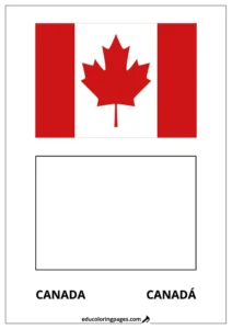 Canada Flag Coloring Page (Canadá) – Bilingual