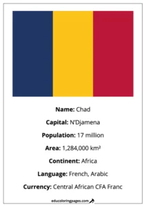 Chad Flag Country Facts Educational