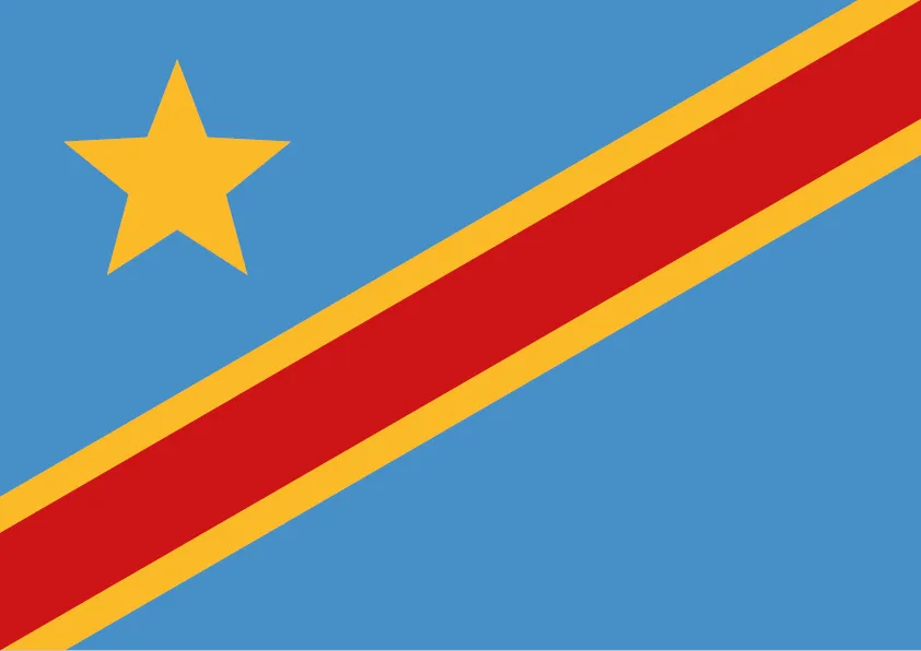 Congo Democratic Republic Flag Printable