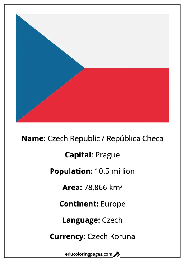 Czech Republic Flag Country Facts Educational