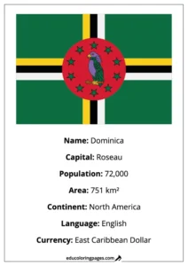 Dominica Flag Country Facts Educational