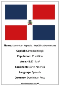 Dominican Republic Flag Country Facts Educational