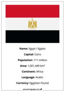Egypt Flag Country Facts Educational