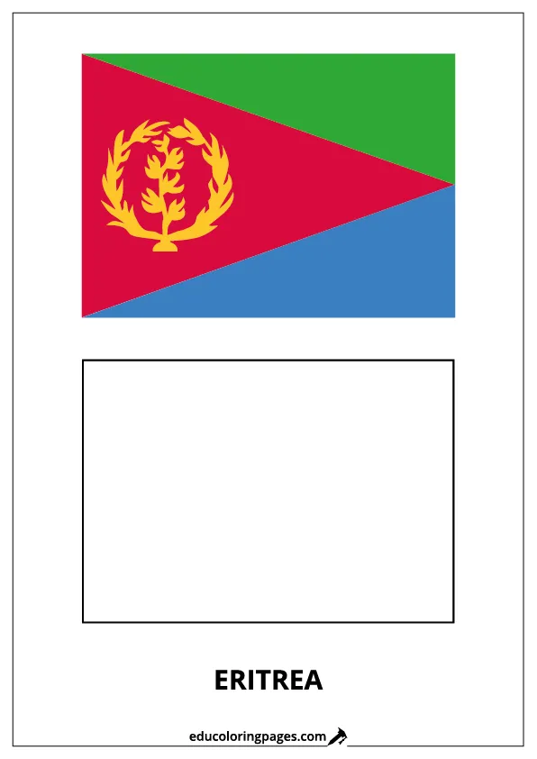 Eritrea Flag Coloring Page – Bilingual