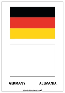 Germany Flag Coloring Page (Alemania) – Bilingual