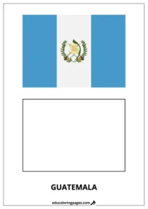 Guatemala Flag Coloring Page – Bilingual