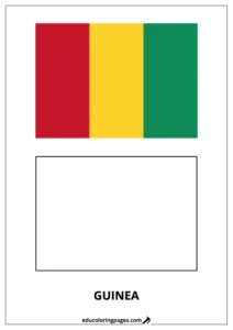 Guinea Flag Coloring Page – Bilingual