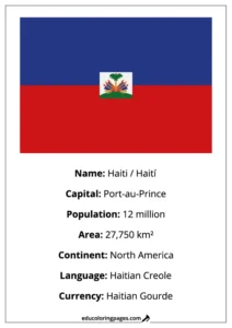 Haiti Flag Country Facts Educational