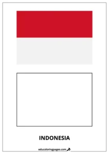 Indonesia Flag Coloring Page (Indonesia) – Bilingual