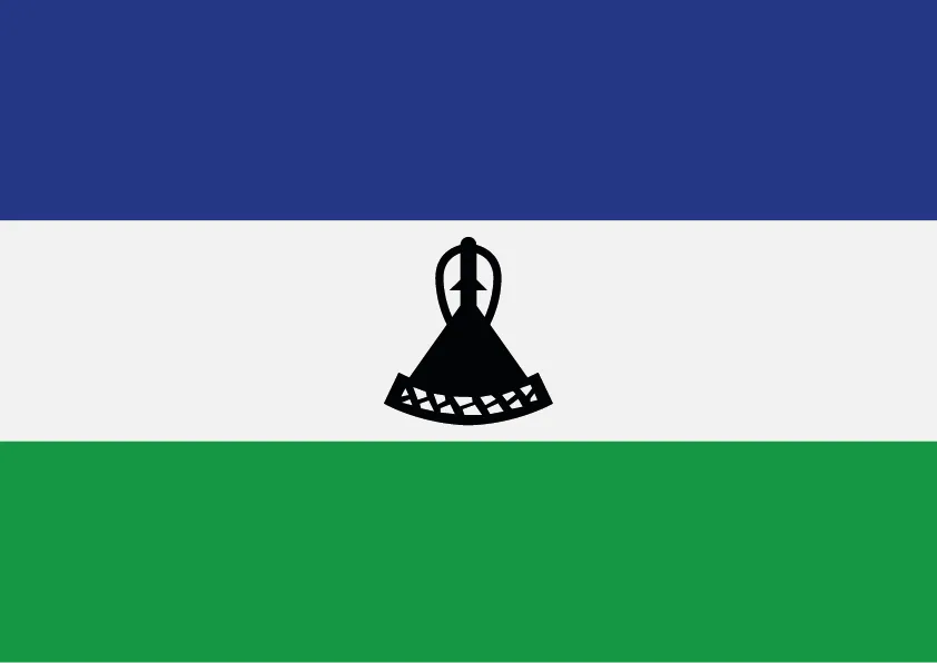Lesotho Flag Printable