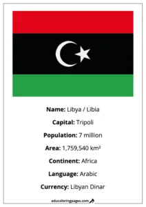 Libya Flag Country Facts Educational