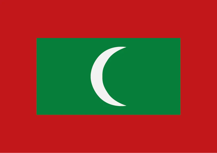 Maldives Flag Printable