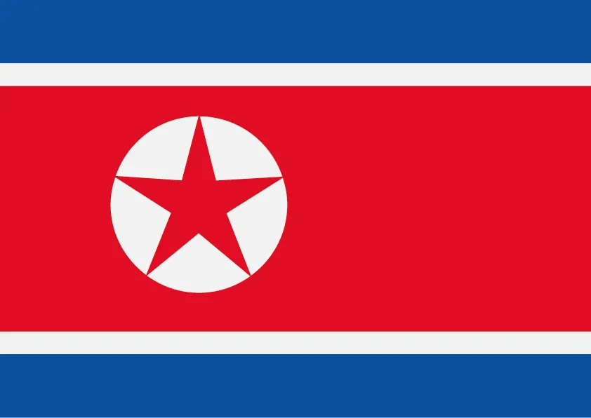 North Korea Flag Printable