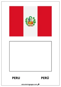 Peru Flag Coloring Page (Perú) – Bilingual