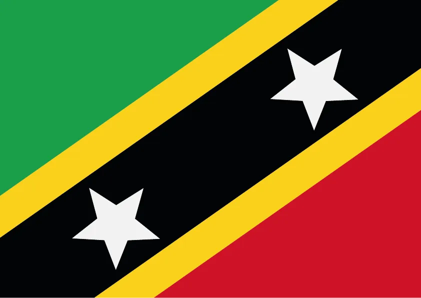 Saint Kitts and Nevis Flag Printable