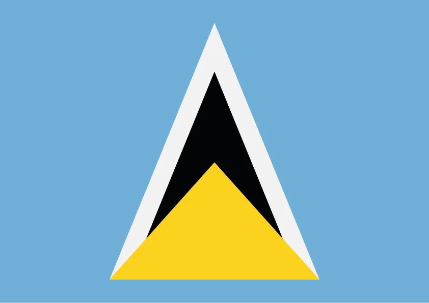 Saint Lucia Flag Printable