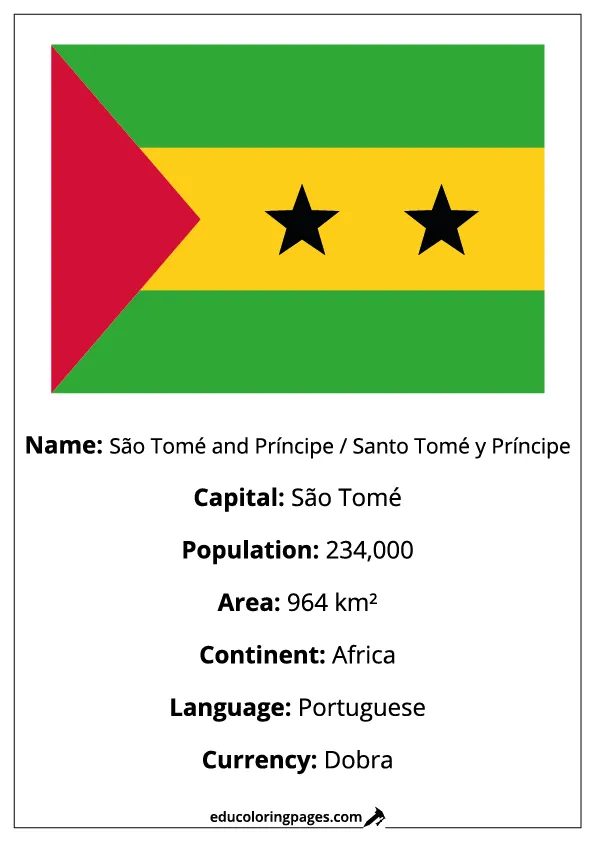 Sao Tome and Principe Flag Country Facts Educational