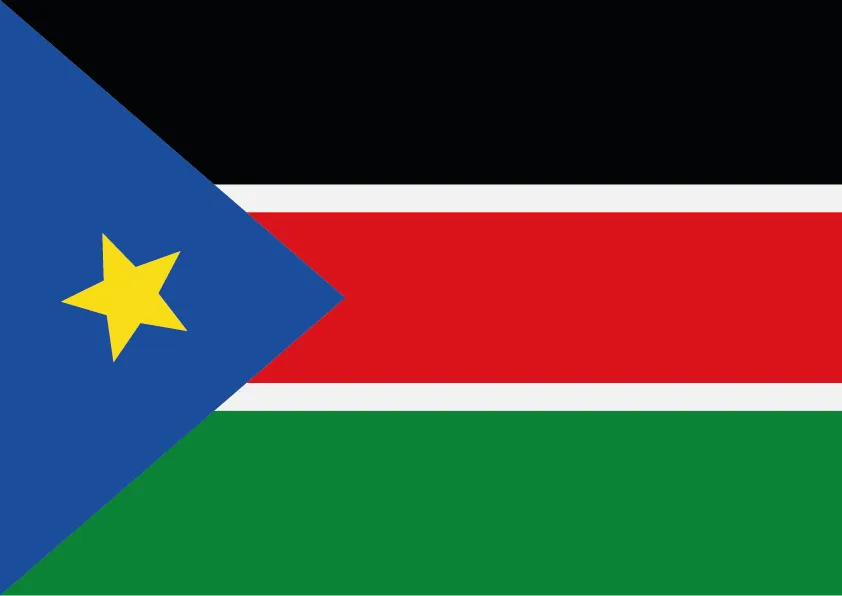 South Sudan Flag Printable