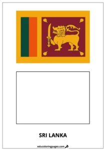 Sri Lanka Flag Coloring Page (Sri Lanka) – Bilingual