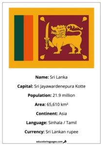 Sri Lanka Flag Country Facts Educational