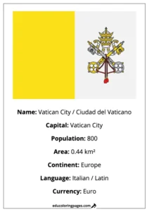 Vatican City Flag Country Facts Educational