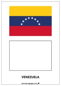 Venezuela Flag Coloring Page (Venezuela) – Bilingual
